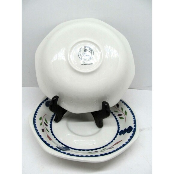 Adams Lancaster Breakfast Soup Cream Saucer Set Of 2~   6 1/4" - Picture 6 of 8